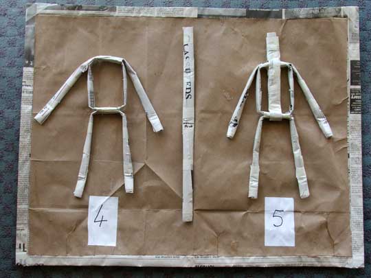 Instructions for making a paper figure steps 4 and 5