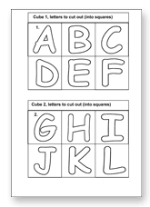 letters for cubes 1 and 2
